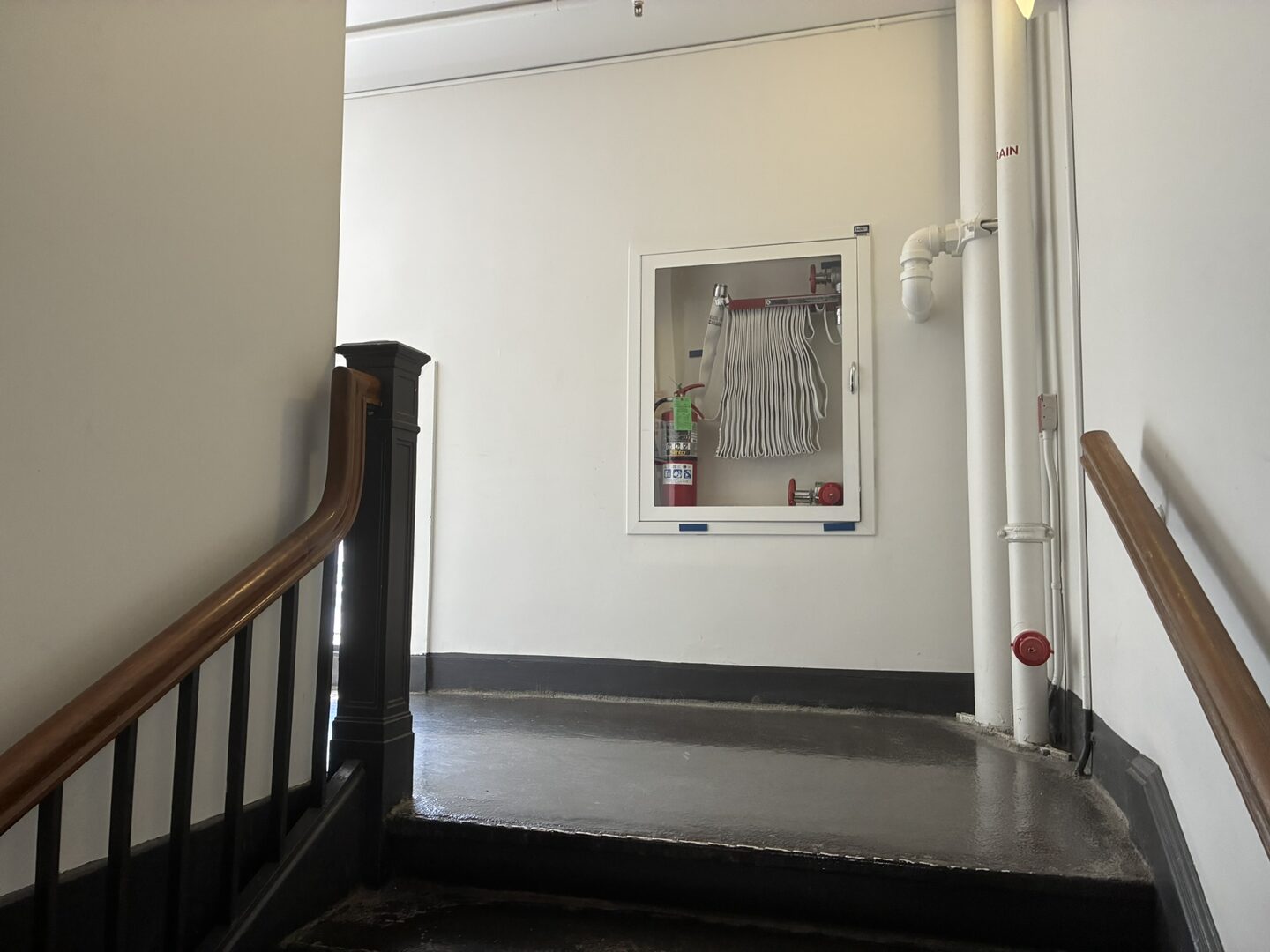 Landing at the top of the stairs